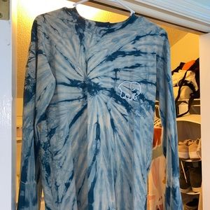ivory ella tie-dye long-sleeve top